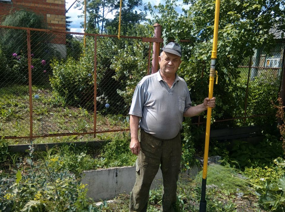 Житель Артемовского пенсионер Сергей Маркин: "Я благодарен губернатору Евгению Куйвашеву за то, что в мой дом пришел газ""